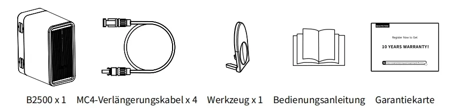 b2500 lieferumfang